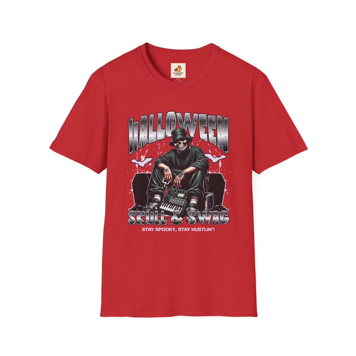 Halloween Skull Graphic T-Shirt — Retro Horror Crew Tee