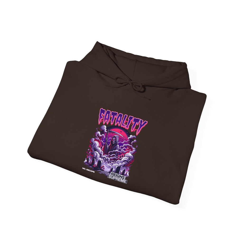 Halloween Spooky Club Hoodie — Fatality Retro Skull Horror Pullover