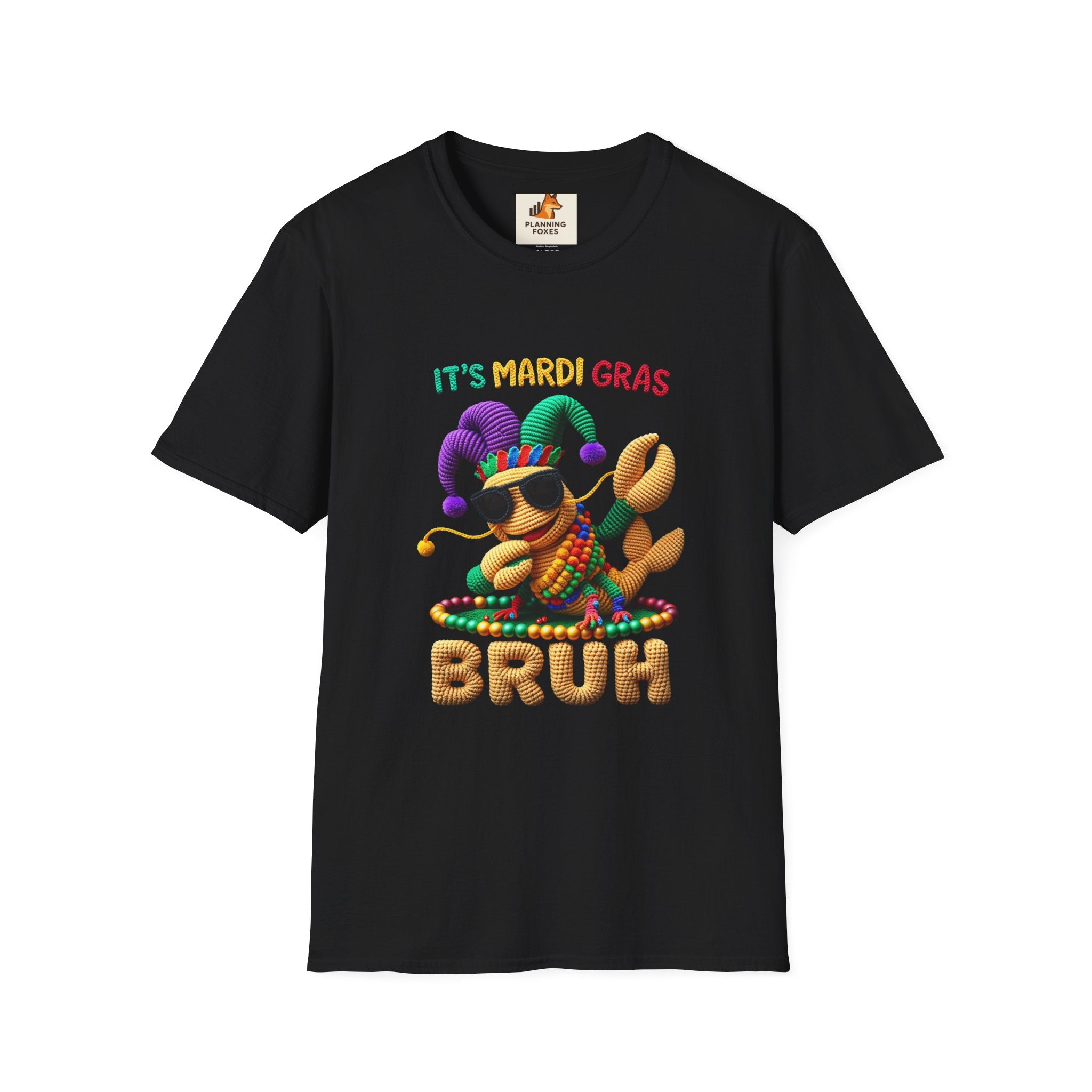 Mardi Gras Crab T-Shirt – "It's Mardi Gras Bruh" Party Tee
