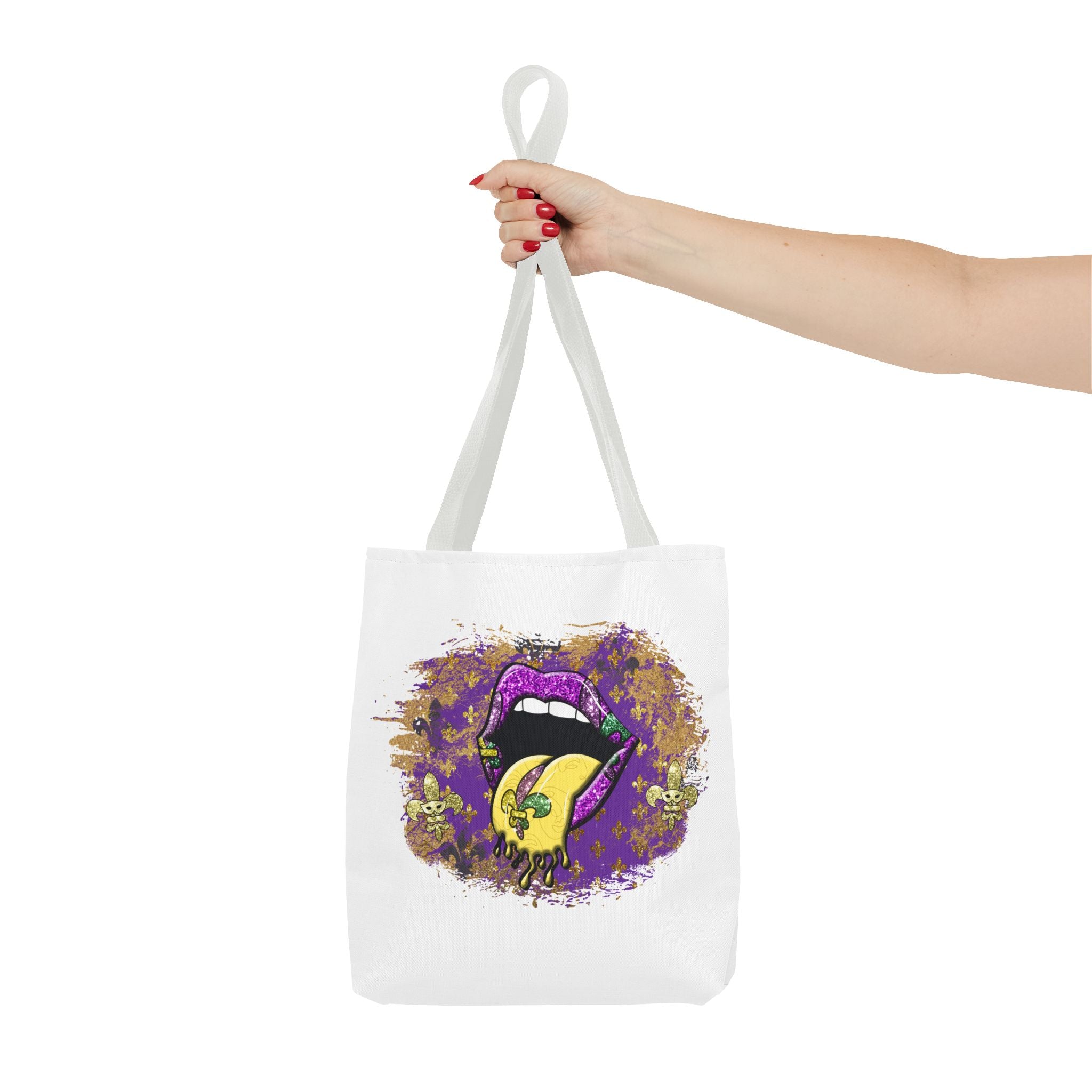 Graphic Tote Bag — Mardi Gras Tongue Pop Art