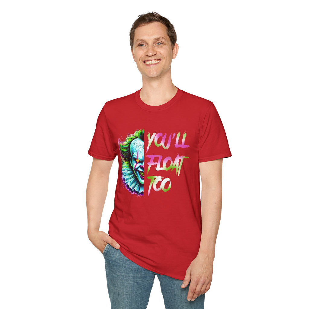 Horror Clown IT "You'll Float Too" T‑Shirt