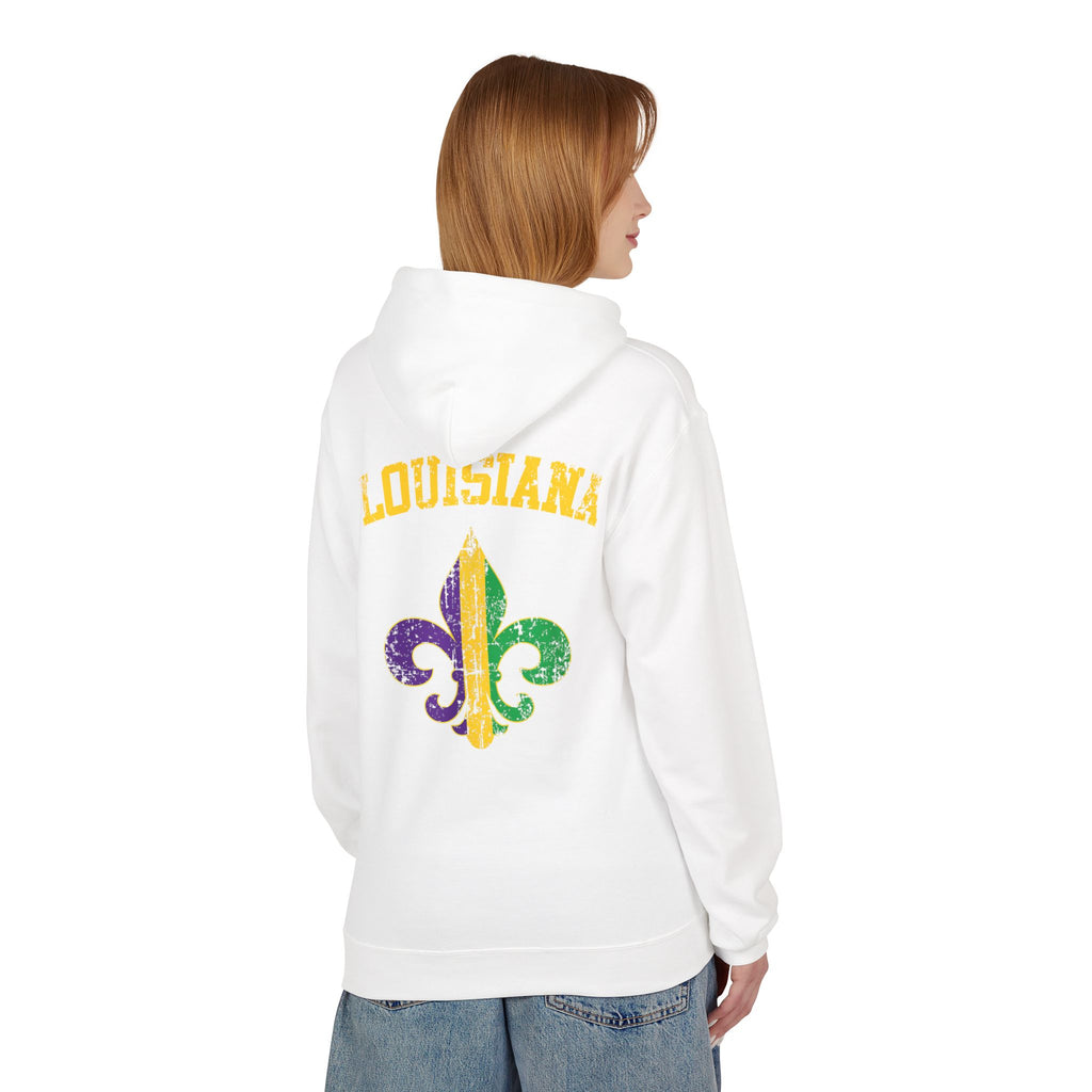Mardi Gras Louisiana Fleur-de-Lis Hoodie — Bruh Gator Graphic